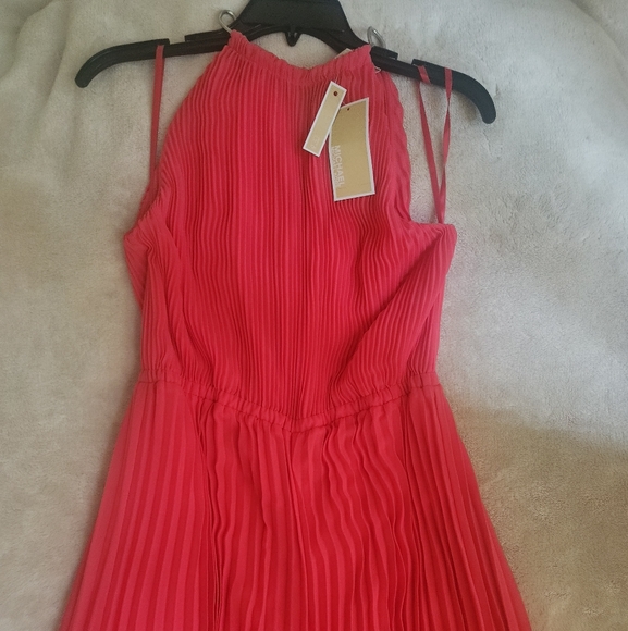 Michael kors sleeveless halterneck pleated jumpsuit coralBNWT NO LOW BALLING!!